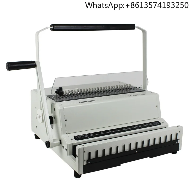 (676XY) Manual Wire Binding Machine Loose-leaf Punching Device for Book and Document Binding