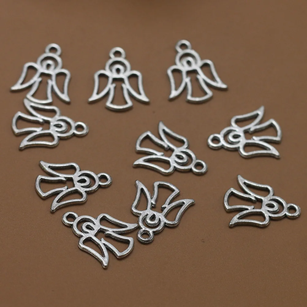 

50pcs Alloy Angel Pendant Charms Diy Jewelry Making Accessories Necklace Bracelet Keychain Dangle Scrapbooking Projects Stylish