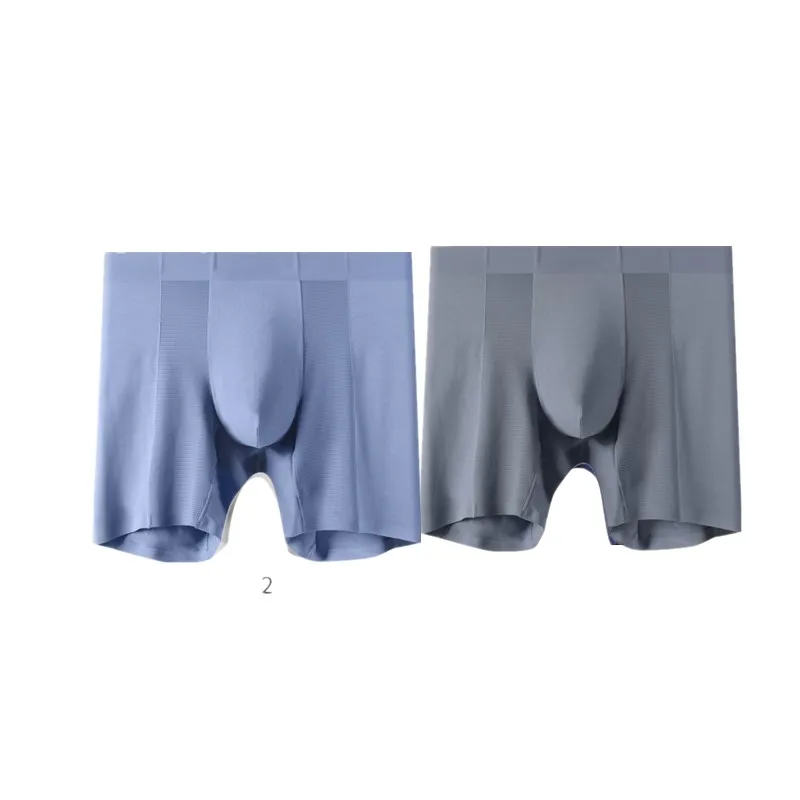BOWEYLUN, nuevos pantalones antirozaduras sin costuras de Modal de los años 80, ropa interior deportiva de longitud extendida, antibacteriana y transpirable de Color sólido
