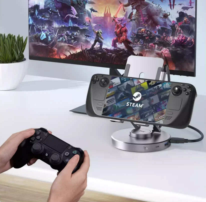 

Docking Station for Steam Deck(OLED), 10-in-1 Steam Deck Dock with HDMI 2.0 4K@60Hz, USB-C PD 100W Speed Charging for Steam Deck
