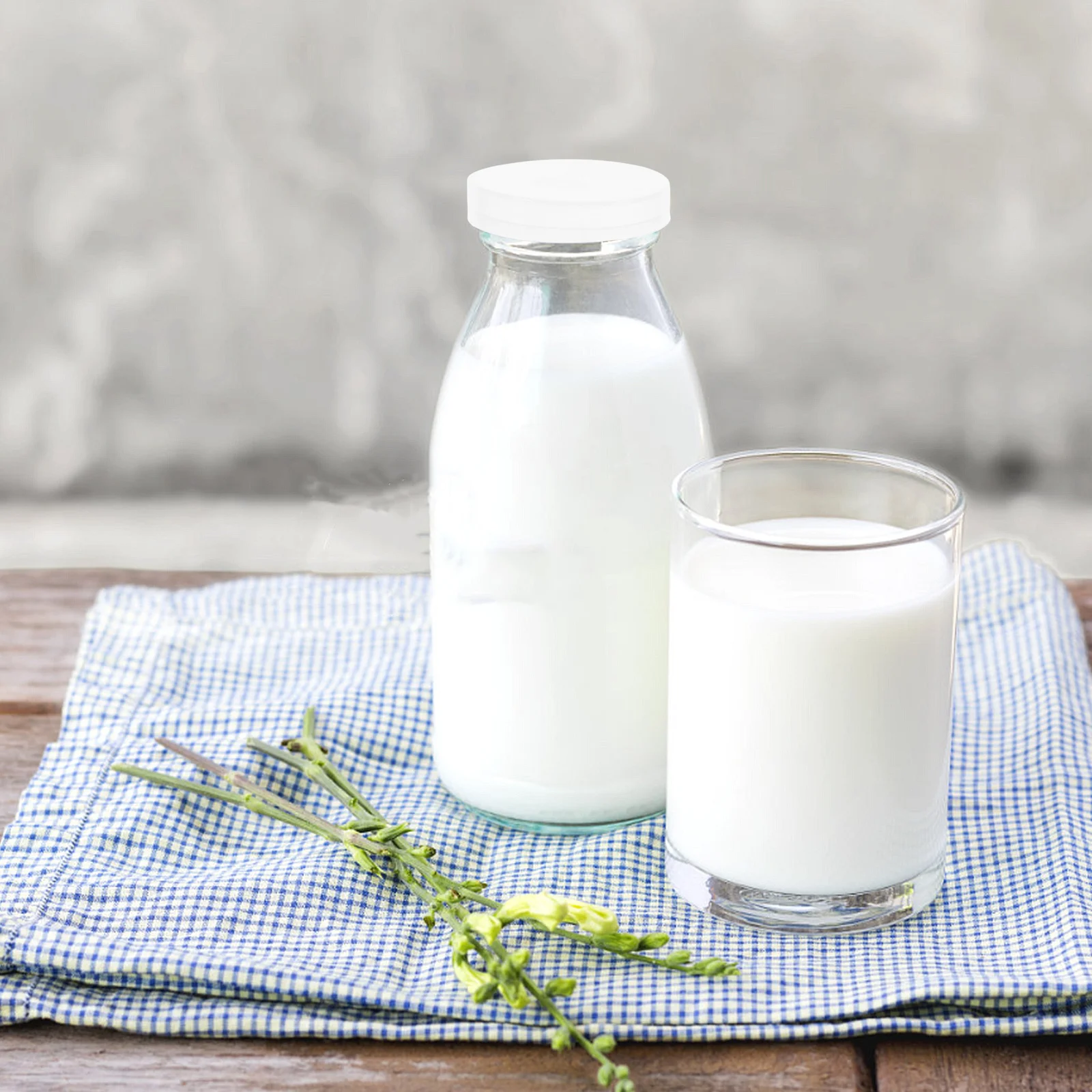 

50Pcs Bottle Caps Leak Proof Replacement Lids Milk Jar Lid 53mm Glass Bottle Seal Cover Reusable Pudding Jar Lid Replacement