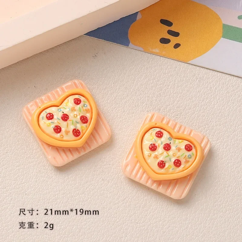 10/100pcs Resin Accessories Miniatures Breakfast Series DIY Dollhouse Handmade Hairpin Phone Case Buckle Materials Home Decor