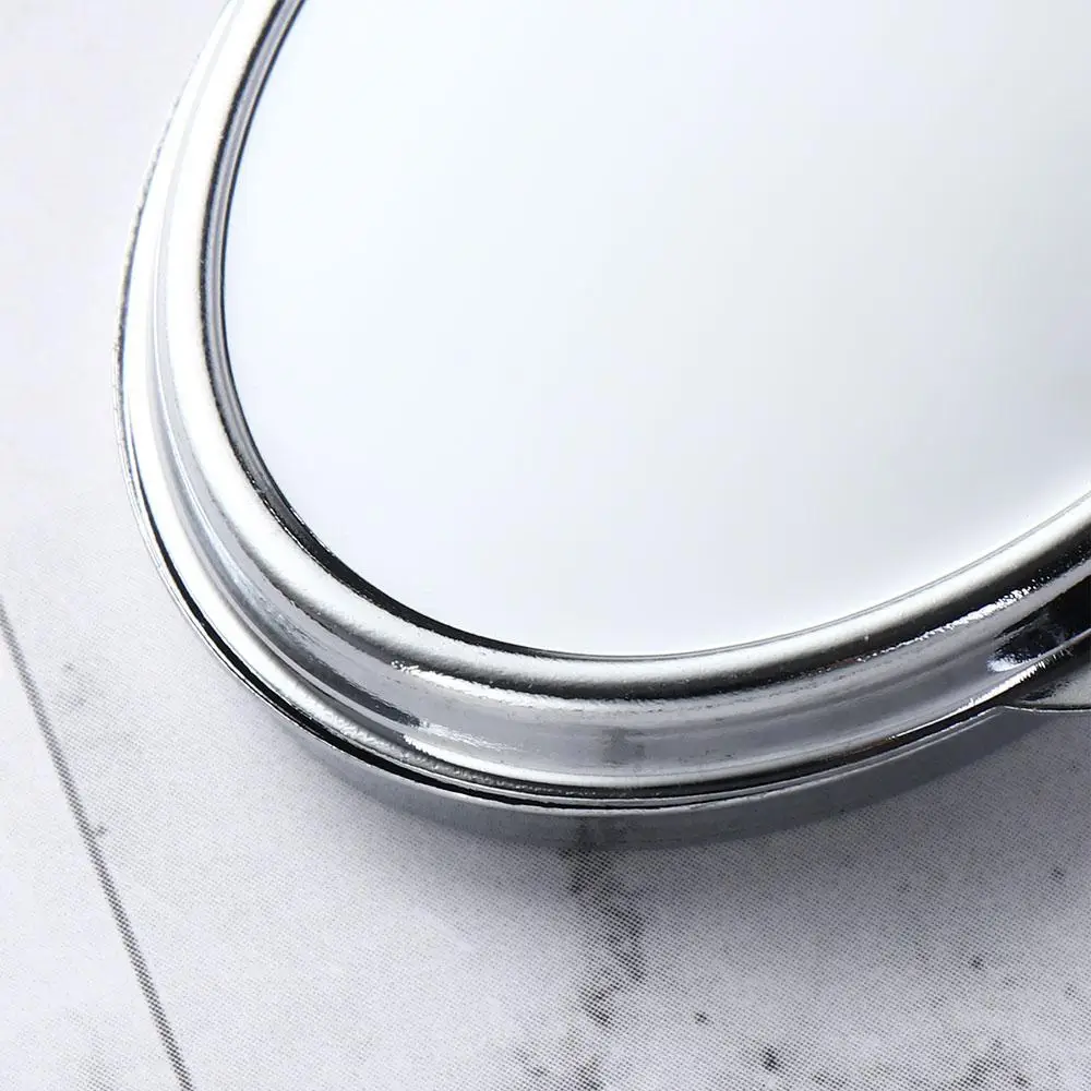Makeup Mirror Folding Mirror Key Chain with Key Ring Double Sides Makeup Cosmetic Mirror Key Ring Portable Metal