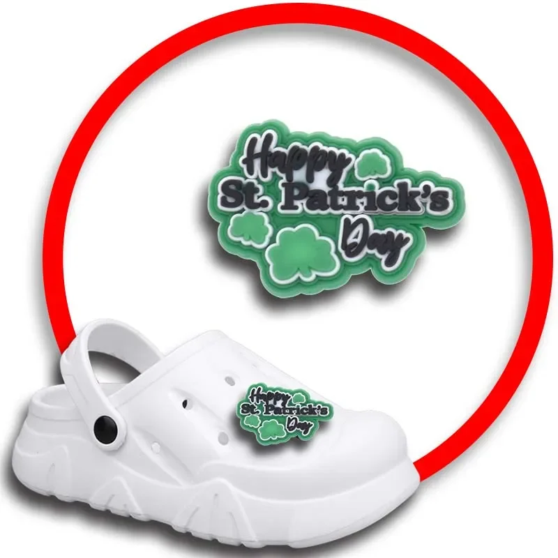 

Four-Leaf Clover Shoe Charms for Crocs Sandals Women Clogs Pins Shoe Decorations Accessory Men Badges Kids Shoes Accessories