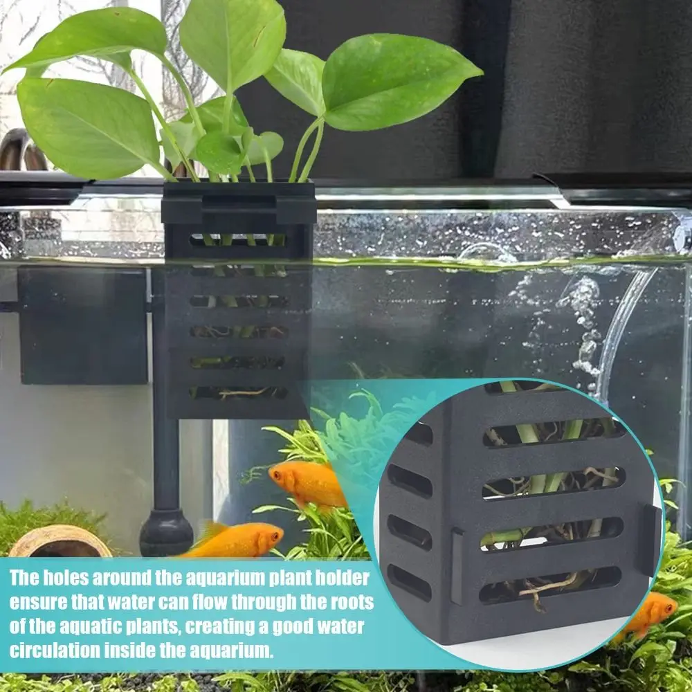 Hydroponic Glass Pot Aquarium Plant Holder Glass Pot Water Plant Landscape Plant Cultivation Rack Planted Tank Landscaping Basin