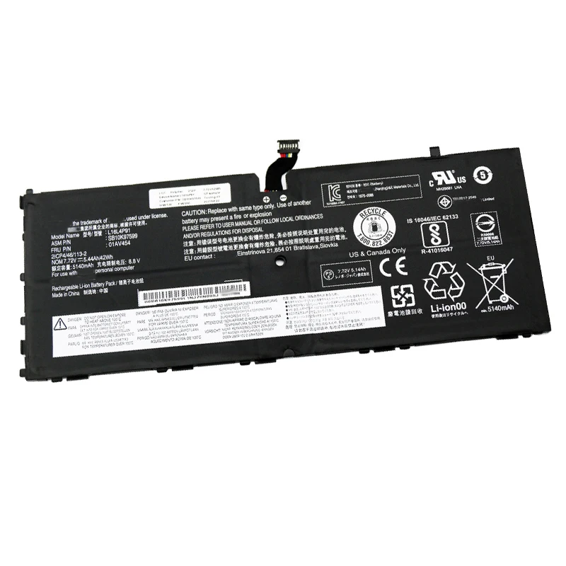 Batería Original para tableta Lenovo X1 GEN 3 Series, nuevo, L16L4P91 L16M4P91 L16S4P91 01AV453 01AV454 SB10K97598 SB10K97599