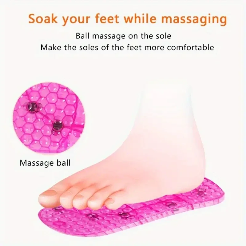 Movable Foot Soak Tub For Pedicure And Thermal Massage - Contains Bath Powder
