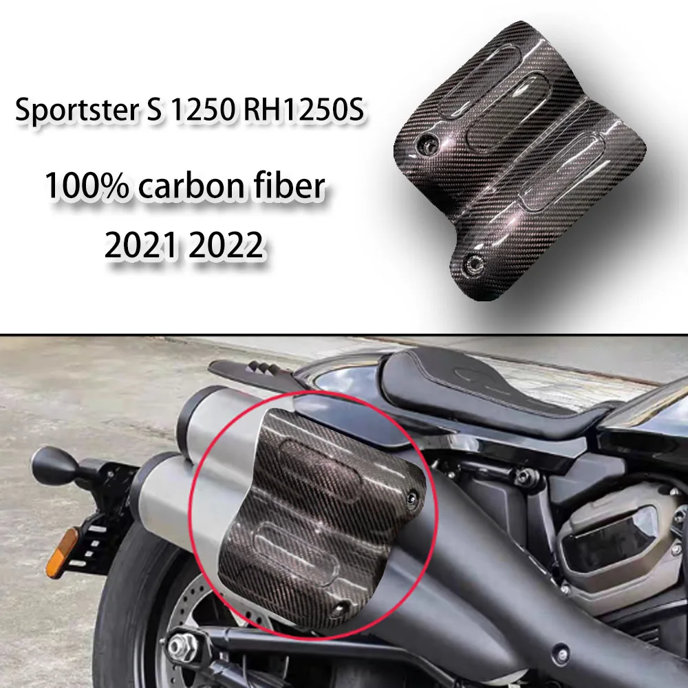 For Harley Sportster S 1250 RH1250 2021 2022 2023 2024 Motorcycle Rear Passenger Heat Shield Covers Exhaust Pipe Protector Cover
