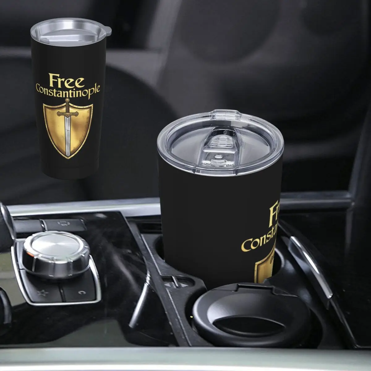 Free Constantinople Bold Historical Statement Stainless Steel Tumbler Vacuum Insulated Mug Thermal Cold Bottle Straws With Lid