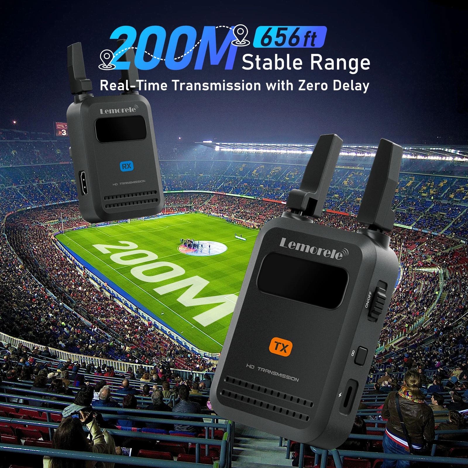 200m Wireless HDMI Extender Kit - 1080p Low Latency Transmitter/Receiver