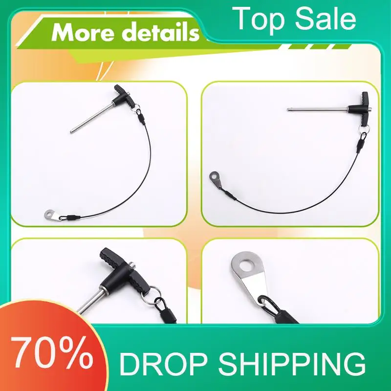 ^Arrival T Handle Quick Release Pin 0.2 Inch Diameter ,Stainless Steel Ball Locking Pin With Push Button Lanyard Cable