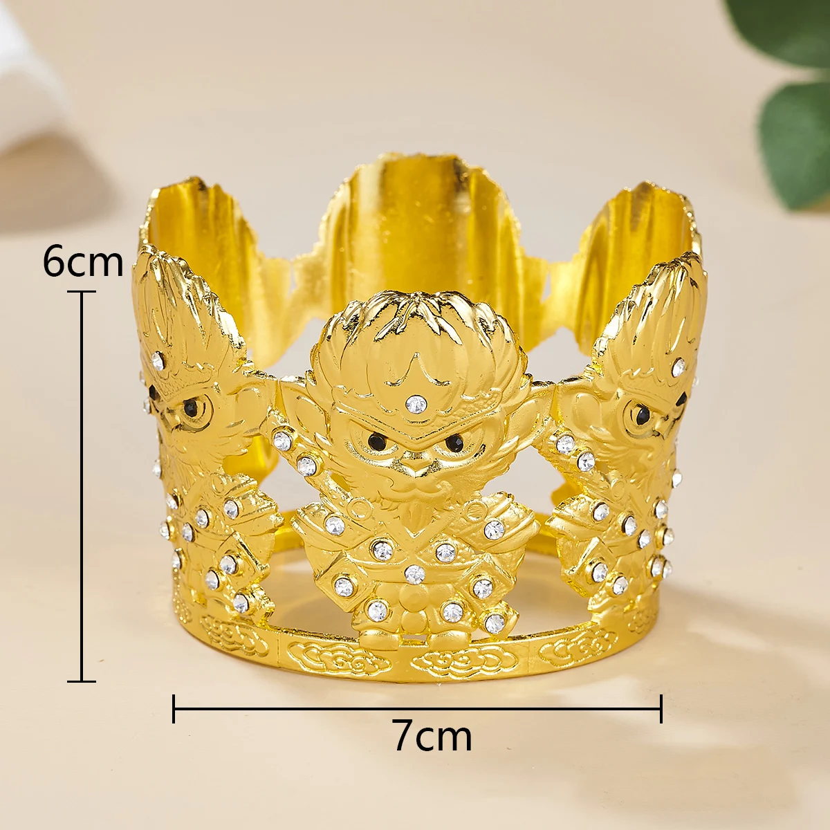 Mito Negro Wukong niños hornear postre Tiara decoración de pasteles pequeñas coronas redondas ornamento corona Tiara diademas accesorios para el cabello