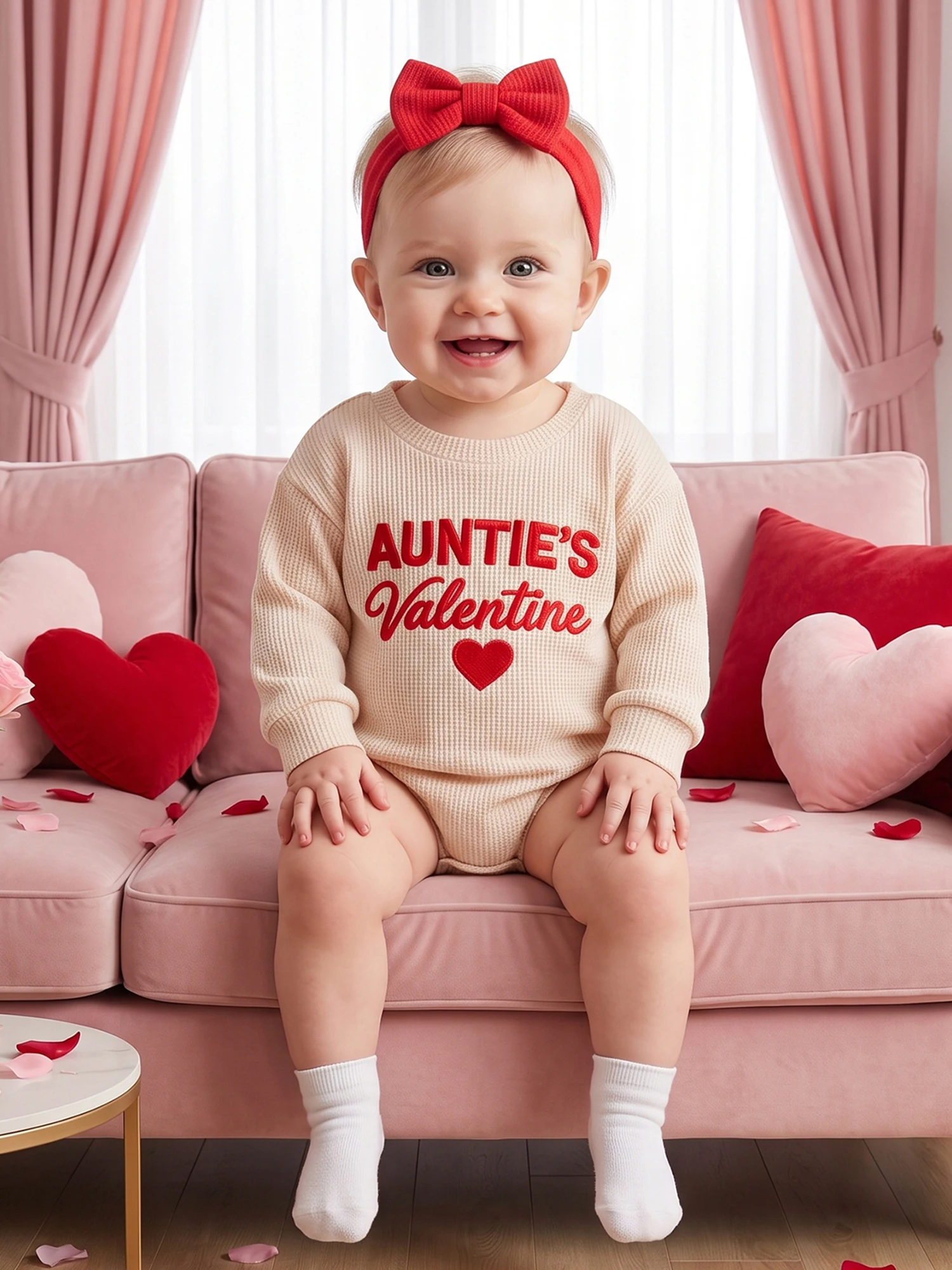 Romper Valentine Infant Girl Valentine S Outfit Outfit-Long Sleeve Bubble Romper Girl Valentine S Top Rated