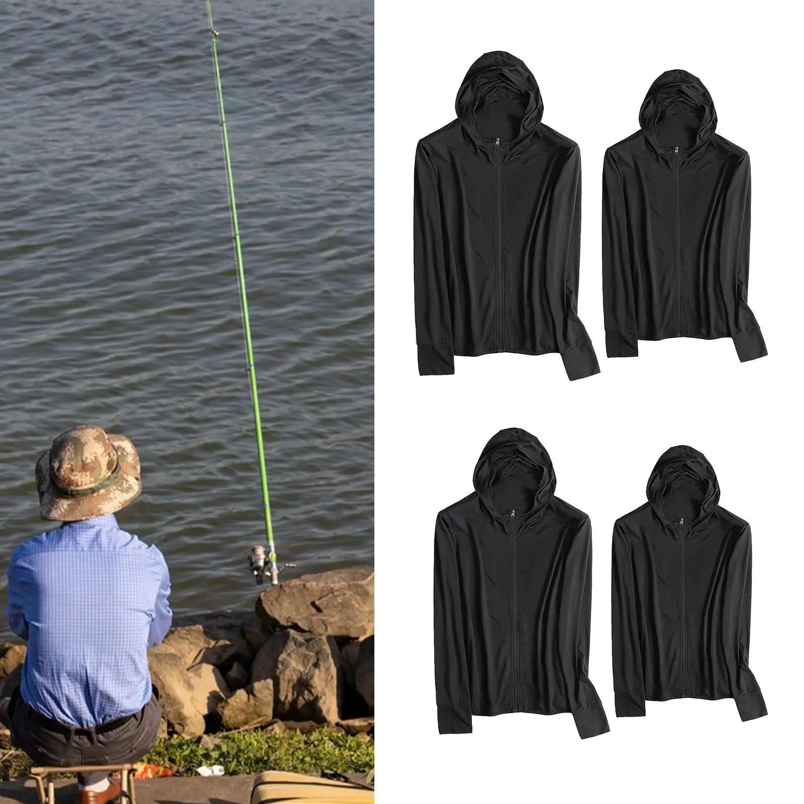 

Mens Sun Protection Jacket Lightweight Quick Dry Outdoor Cycling Jacket for Camping Mountaineering Workout Traveling Cycling