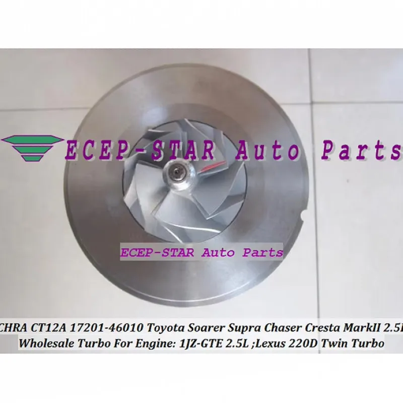 1 Twin Turbo Cartridge CHRA Core CT12A 17208-46010 1720846010 For TOYOTA Soarer Supra Lexus 220D 1JZ-GTE 1JZGTE 2.5L 17208 46010