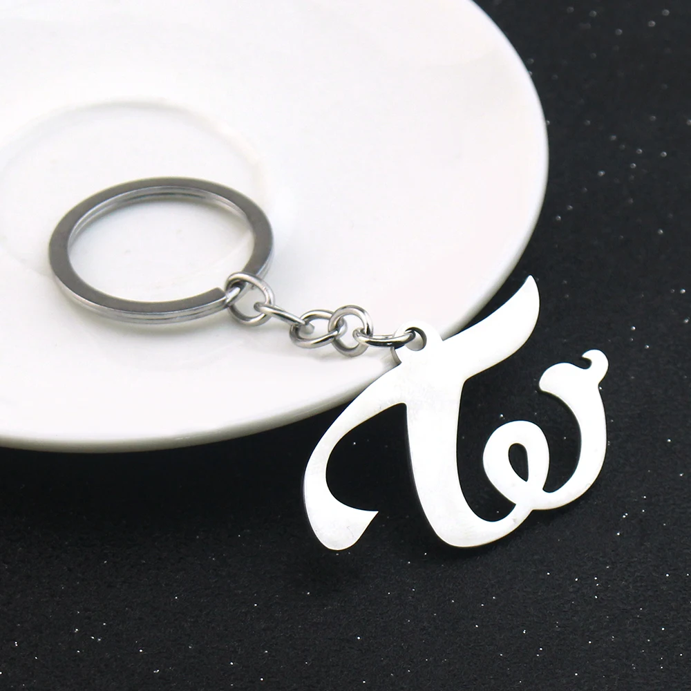 Kpop Twice KeyChain for Men Women Stainless Steel Key Ring Chaverio Llavero Fashion Charm Jewelry Gift