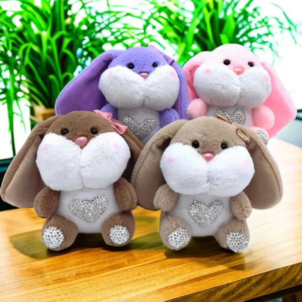 

Chubby Big Eared Rabbit Plush Keyring Decoration Lovely Rabbit Plush Doll Keychain Cute Stuffed Rabbit Plush Pendant Kids