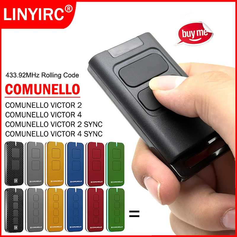 COMUNELLO VICTOR 2 4 SYNC Gate Remote Control 433.92MHz Rolling Code Garage Door Remote Control Hand Transmitter Opener Command