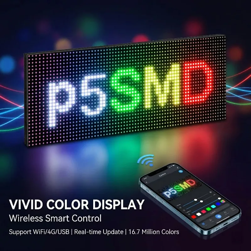 High brightness P5 SMD LED display module, full color indoor LED advertising screen module