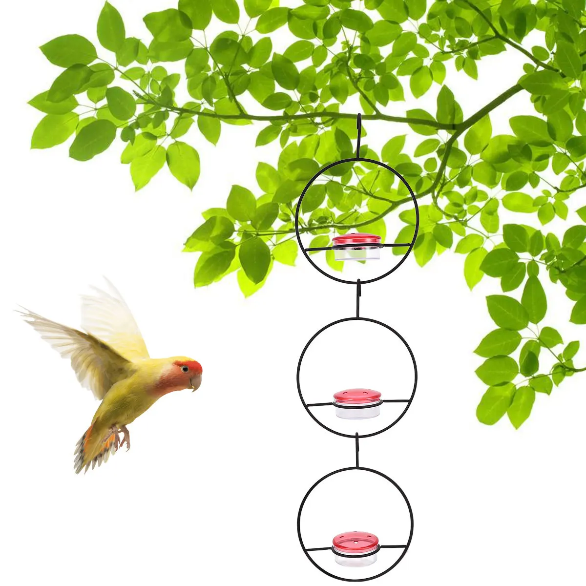 

3Pcs Hummingbird Feeder Modern Hanging Outdoor Garden Durable Bird Feeders Food Water Container Modern Hummingbird Feeder