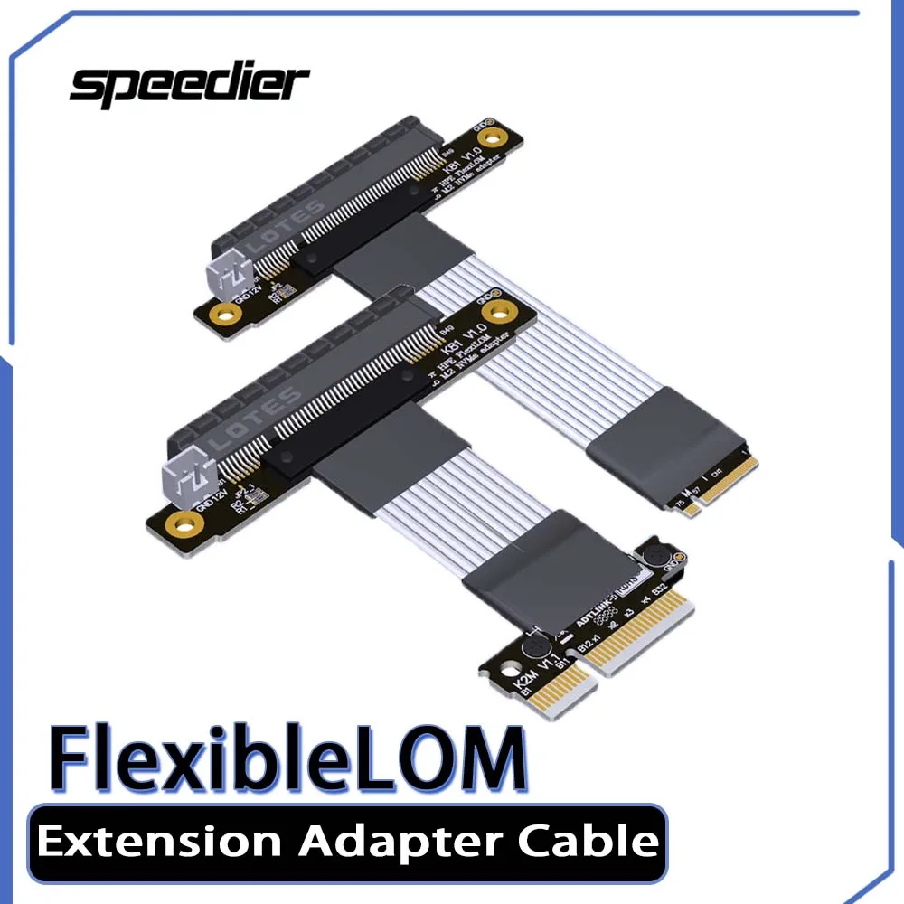 

ADT-Link HPE FlexibleLOM FLR Network Card to M.2 NVMe PCIe x4 Adapter Extension Cable Inclub K28M1 & K48S1-Customizable Solution