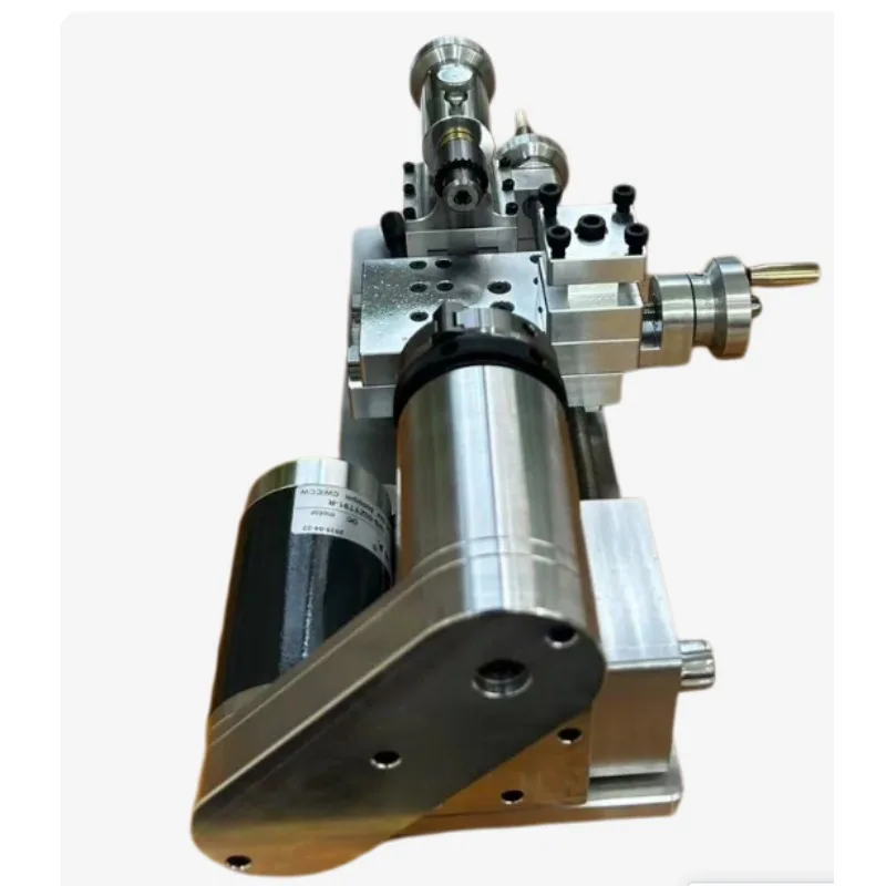 Portable Desktop Micro Wood Lathe 80W 220V 100-2500r/min Variable Speed Multifunctional Small Lathe for DIY Handmade Wood Craft
