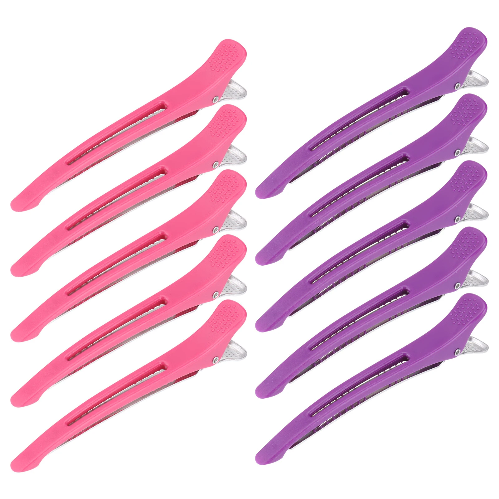 

10pcs Salon Hairdressing Metal Teeth Hair Clips Non-Slip Rustproof For Women Long Sectioning Styling Tool Lightweight Travel