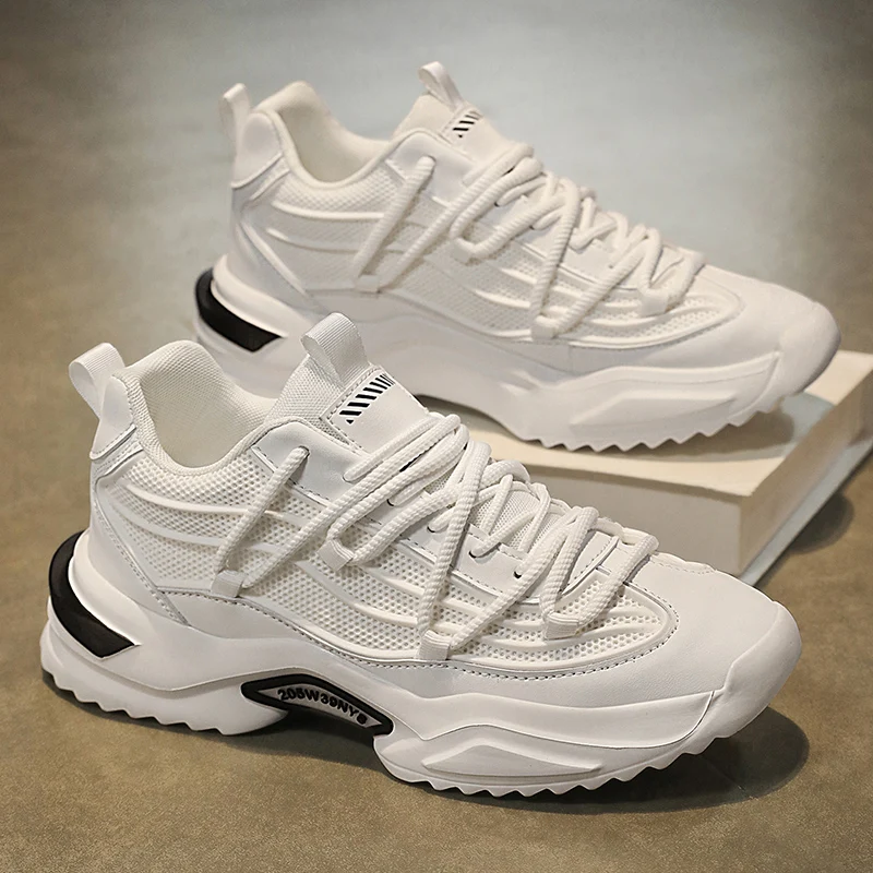 2026 Autumn Hot Sale Casual Men Shoes Fashion Solid Colour Anti Slip Sneakers Man Zapatillas De Deporte  Good Quality Thick Sole