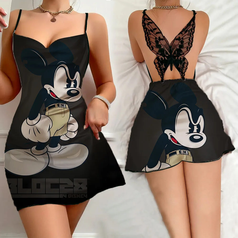 Women's Nightie Pajama Sets Sexy Night Dress Women Free Shipping Mickey Pajama Summer Woman 2024 Home Wear Dress Female Dresses