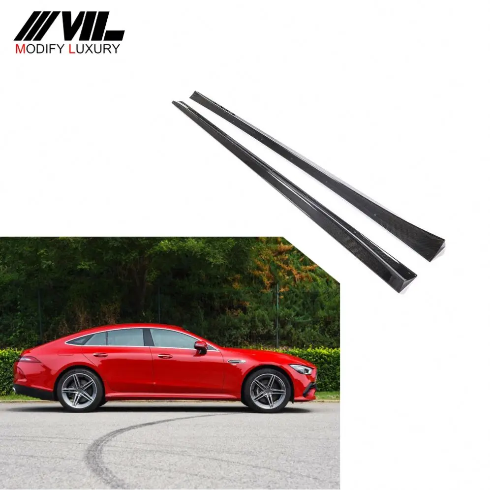 Modify Luxury Carbon Fiber X290 Car Side Skirt Sills for Mercedes Benz AMG GT 50 4-Door Coupe 2019-2020