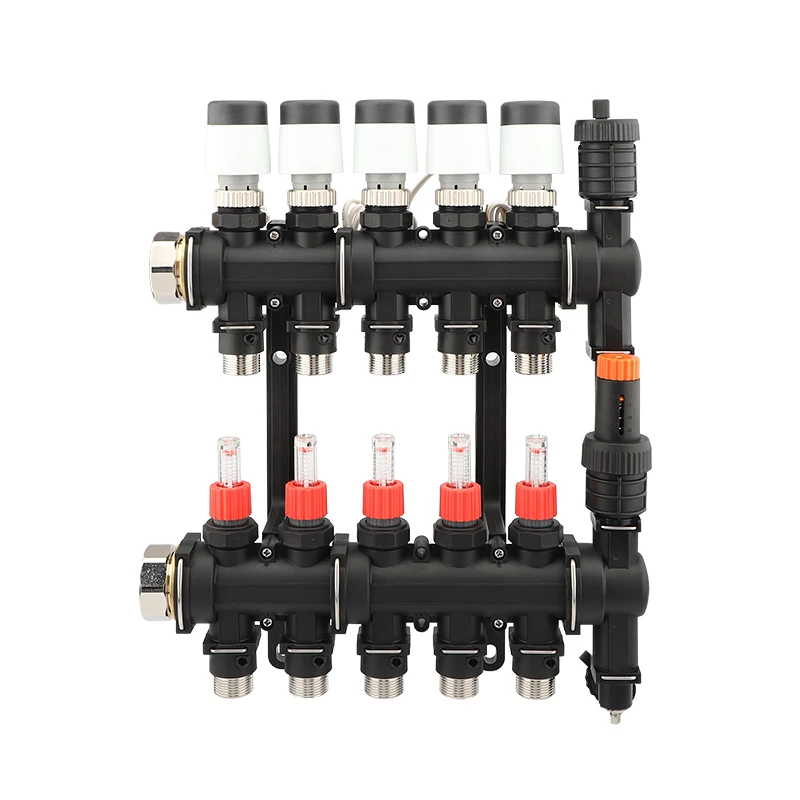 HVAC Special Plastic Manifold with Electric Temperature Controller & PC Floor Heating System Panels Thermostat for Home Room Use