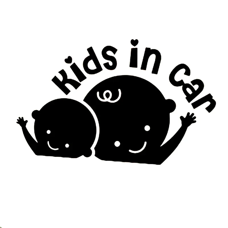 Cute Cartoon Stickers Kids In Car High Quality Stickers Waterproof and Sunscreen Cover Scratches PVC 19*12cm