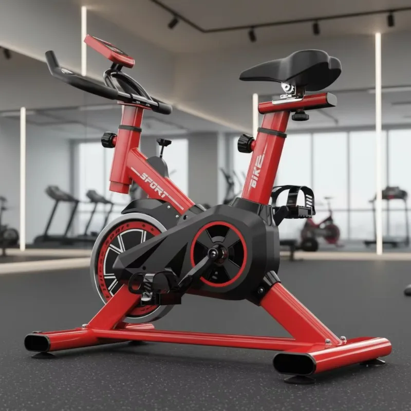 Rower treningowy YTYIN, składany, przenośny, stalowy, do ćwiczeń w pomieszczeniach, z napędem pasowym, do aerobiku i jazdy na rowerze, do użytku domowego.