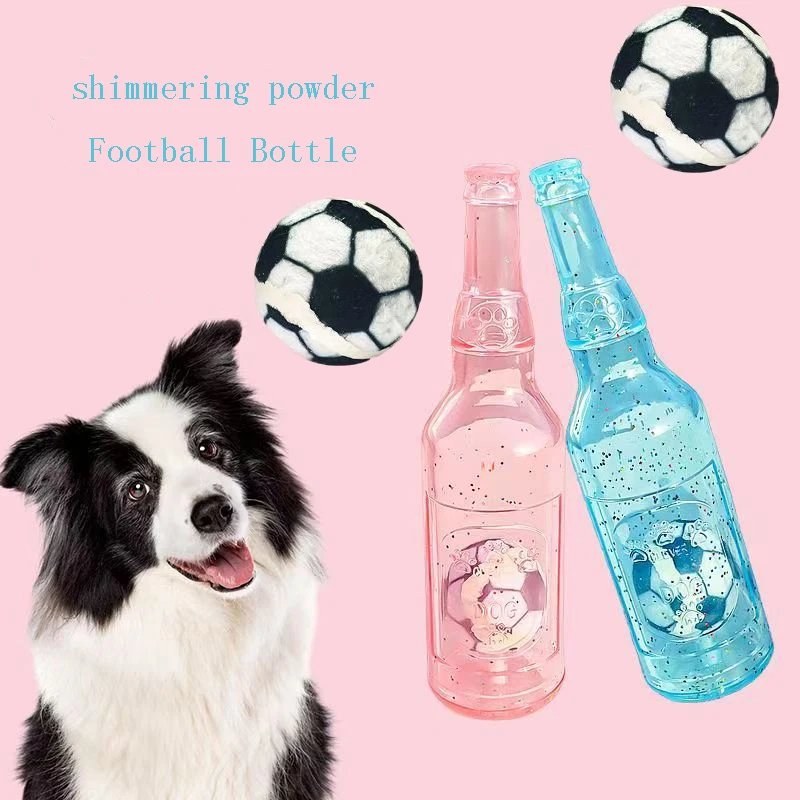 New Pet Dog Toys Colorful, Fun and Sound-Making Rubber Football Wine, Bottles, Entertainment, Companionship, Interactive Toys