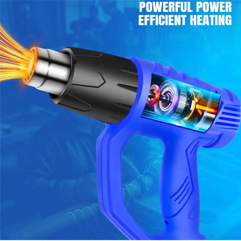 ABSE-Heat Shrink Blower Dual Speed Adjustable Heat Gun For DIY, Paint Stripping, Shrinking PVC, Drying Crafts EU Plug