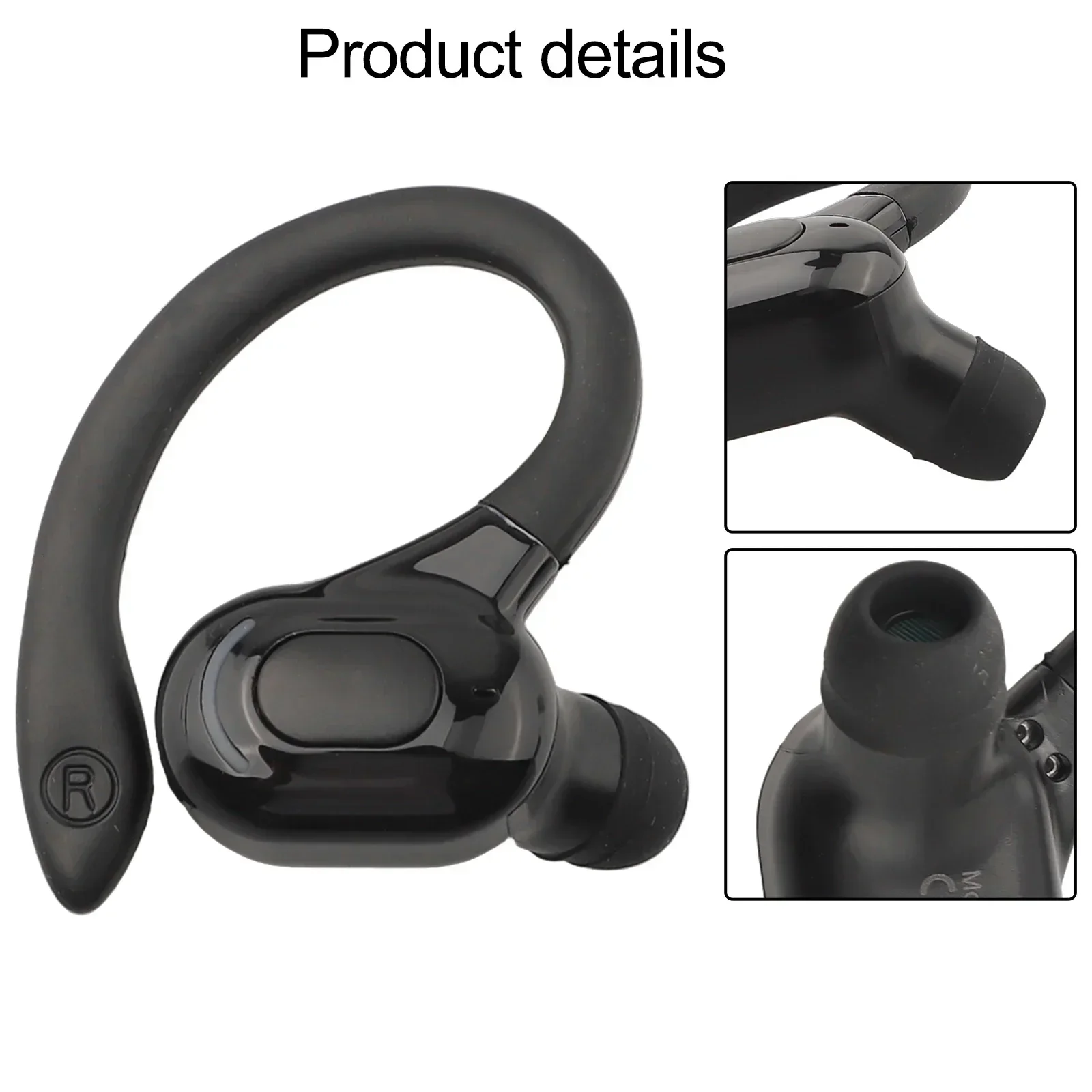 

F8 Waterproof Hanging Single Ear Earbuds Bluetooth-compatible 5.1 Noise Cancelling Sports Wireless Business Headphones Headset