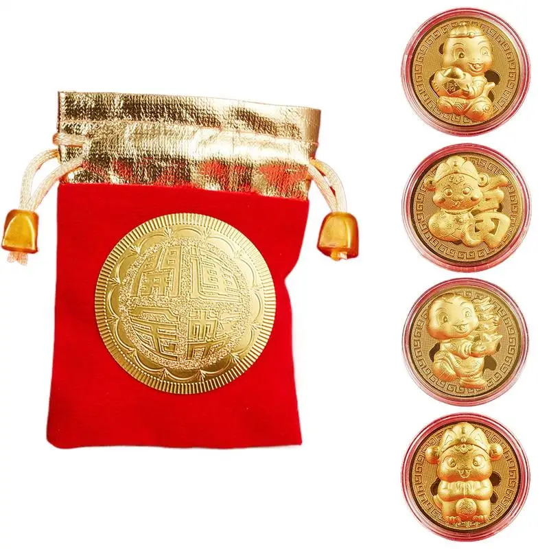 

2025 Year Of The Snake Lucky Gold Coin New Year Souvenir Coin Year Of The Snake Coin Badge Collectibles Commemorative Coin