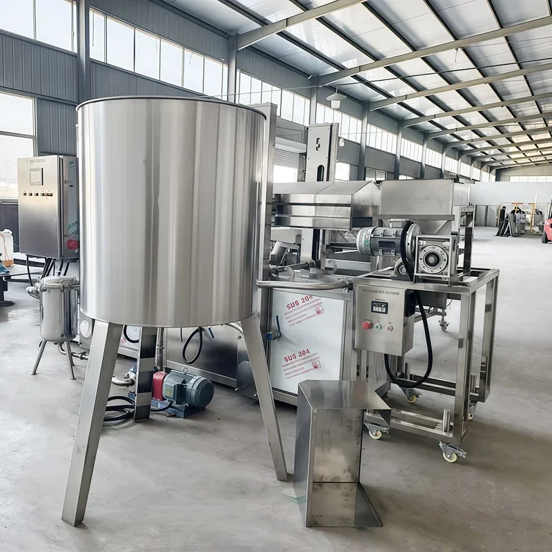 Commercial  Electric Continuous Conveyor French Fry Fried Chicken Dough Deep Frying Machine Automatic Donut Fryer for Sale - view 5