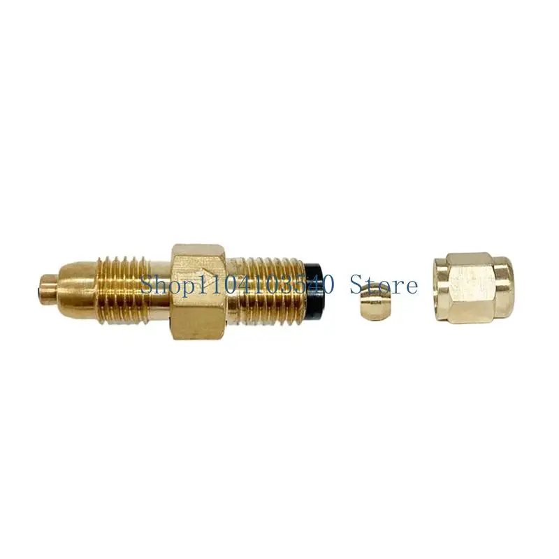 02DC Threaded Lubrication Check Fitting, Brass Service Component With Center Flats for Metering Block Maintenance Work