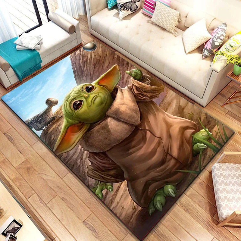 Disney Yoda Baby Non-slip Large Area Rug 3D Carpet for Living Room Kids Bedroom Sofa Doormat Home Decor Children Floor Mats Gift