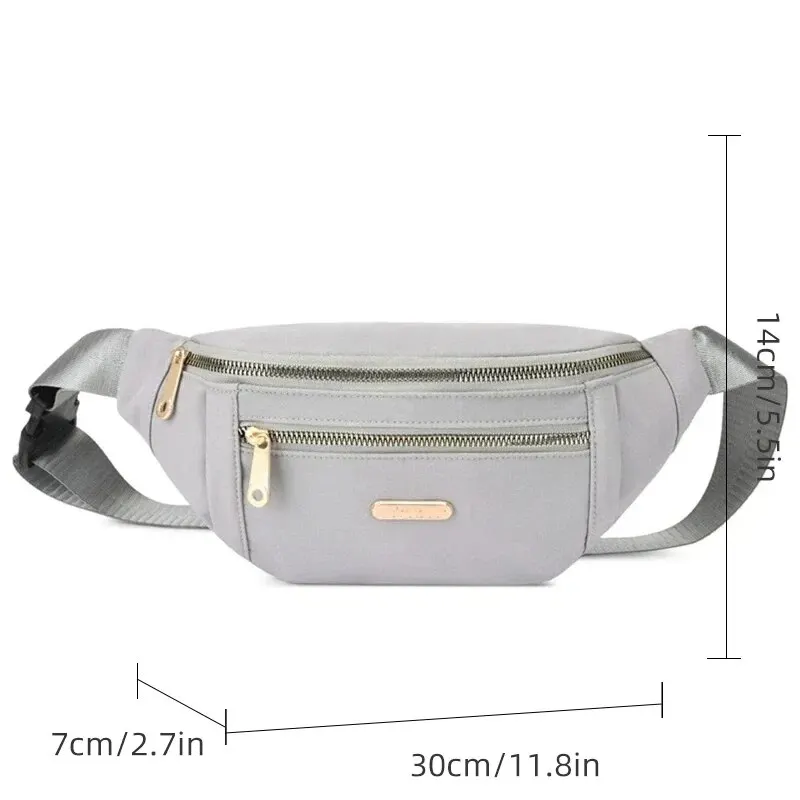 Waist Bags for Women Oxford Leisure Color Waist Bag Shoulder Crossbody Chest Bags Handbags All-match Messenger Belt Bags