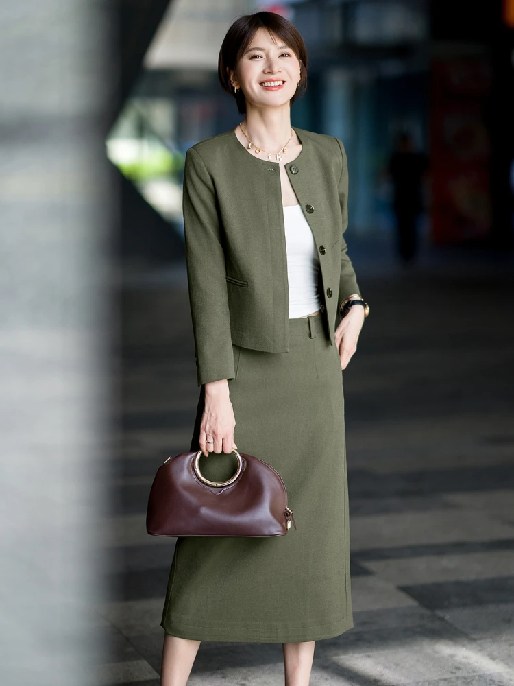 

Профессиональный шерстяной костюм Fufei Jiang: женский деловой комплект из двух предметов для офиса и повседневной носки, модель S22