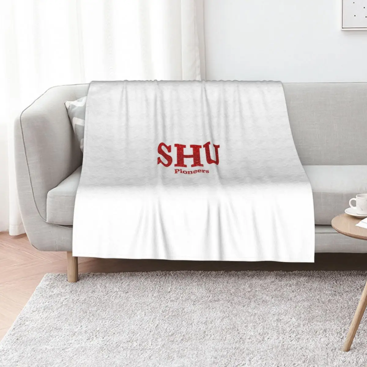 Sacred Heart University Pioneers Throw Blanket Soft Plaid Winter beds Luxury Throw Soft Big funny gift Weighted Blankets