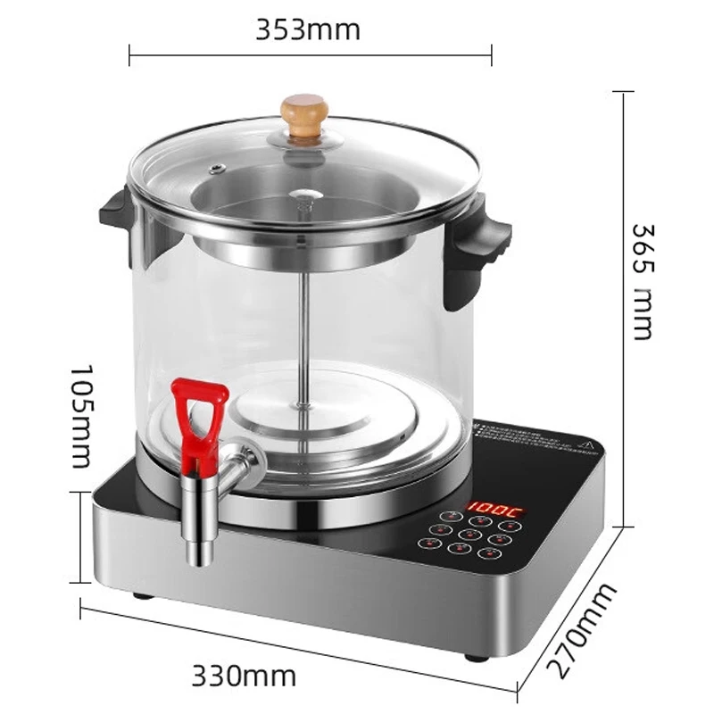 

10L/15L/20L Multifunctional tea barrel Commercial Household Glass Tea Kettle Catering Coffee Brewing Machine Smart Health Kettle