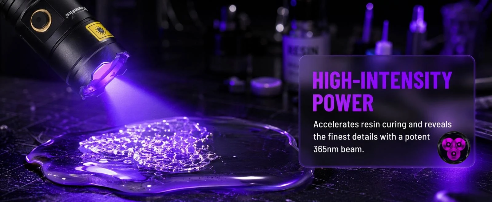 Alonefire 365nm/395nm UV-LED-Schwarzlicht Hochleistungs-Taschenlampe zur Erkennung von Haustier-Urins, Tinea, Erz, Geld, Jade und Skorpionen – Detail 1