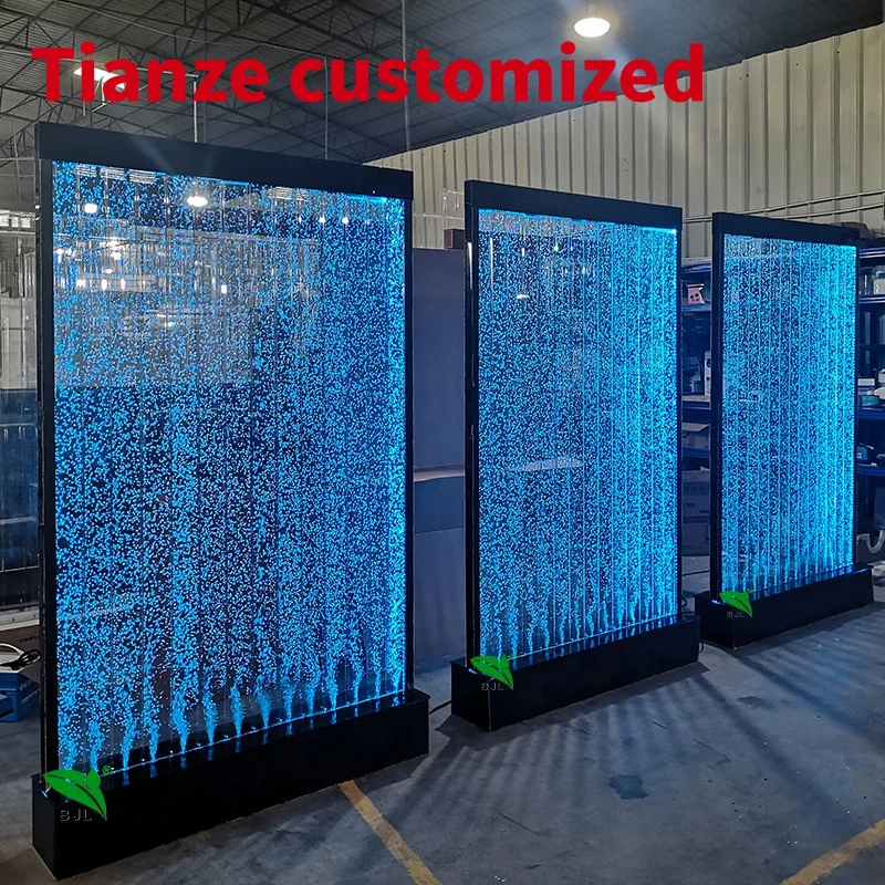 

(Customized) Modern Luxury led acrylic aquarium water bubble wall screen room divider home decor