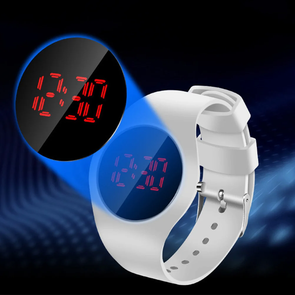 

2Pcs LED Digital Wrist Watches Children Electronic Watch Adjustable Band Unisex Easy Read Time Gift for Students