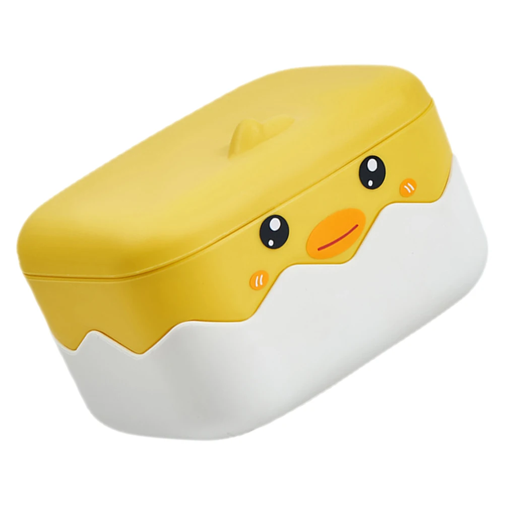 

Cute Duck Soap Dish Drainage Design Portable Pp Material No Drill Required Home Bath Use Plastic Animal Holder