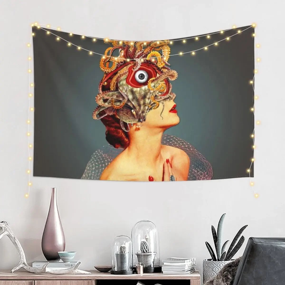 Freud vs Jung Tapestry Art Mural Cute Decor Custom Tapestry