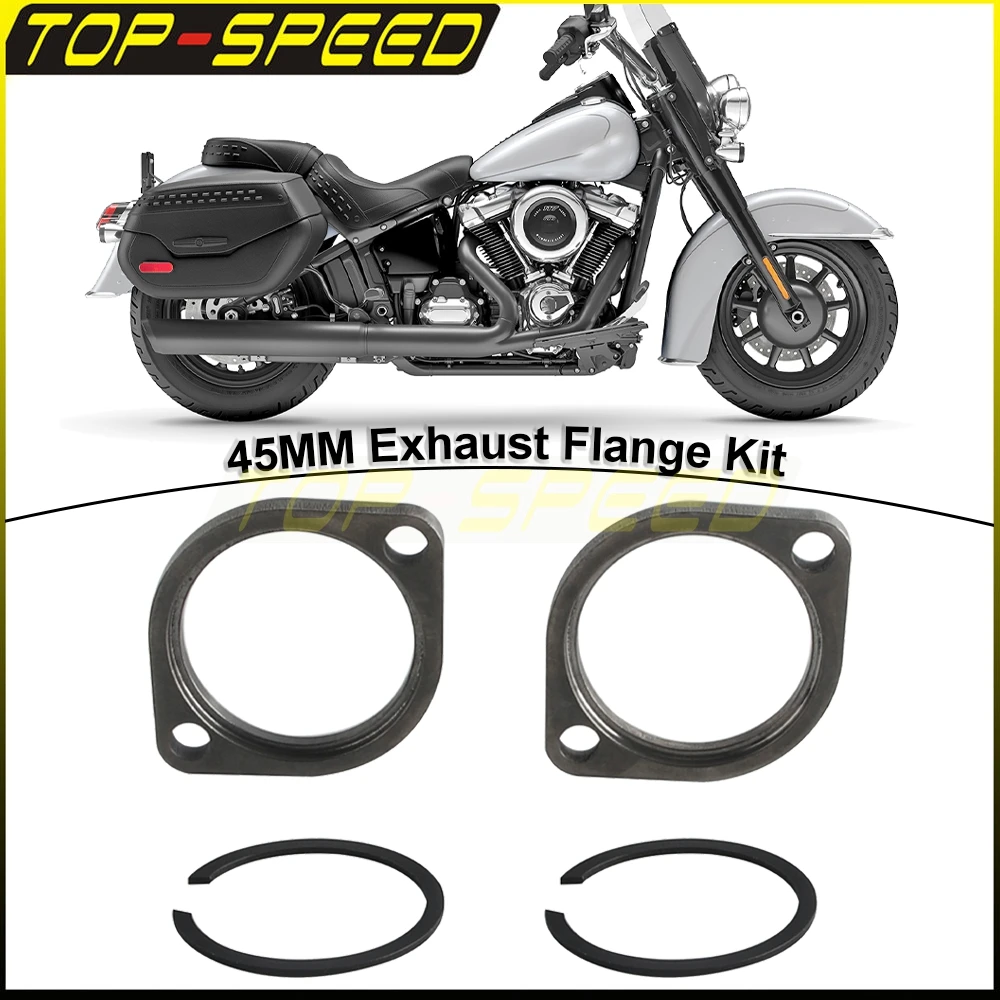 

Мотоциклетные стопорные кольца из нержавеющей стали, комплект выхлопных фланцев, аксессуары для выхлопной трубы для Harley Touring Softail Sportster Dyna FXD FXDWG